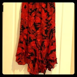 LIKE NEW Chico’s flouncy silk party skirt!